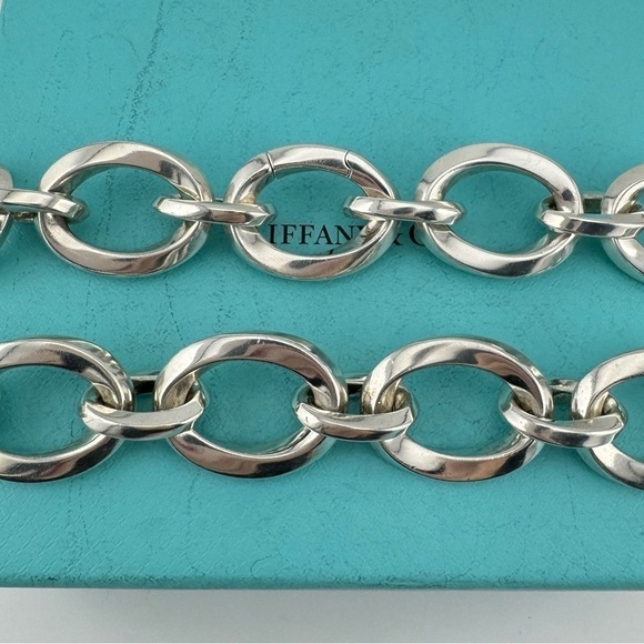 Vtg. Tiffany & Co. Twisted Twist Link Statement Necklace Sterling Silver (HEAVY) - Picture 4 of 7